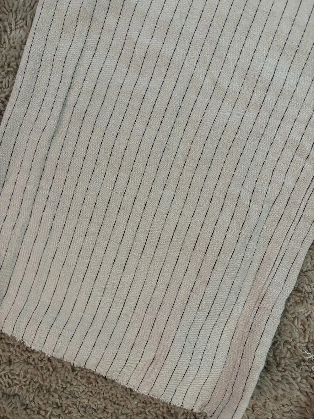 Mango linen blend pinstripe pants